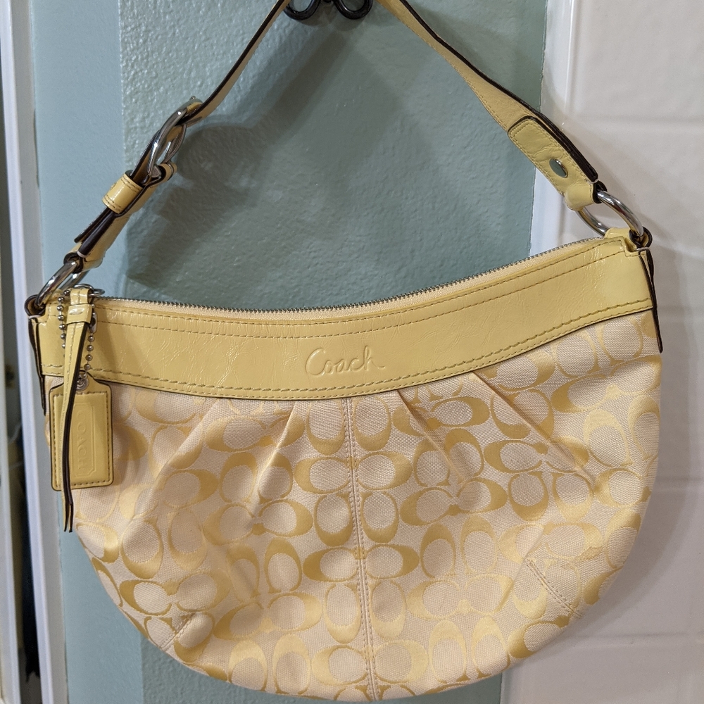 Yellow Coach Handbag